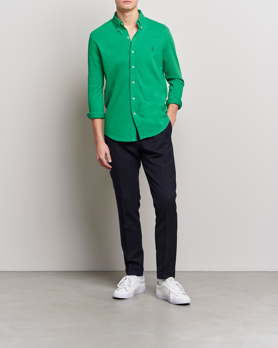 Hombres | Camisas | Polo Ralph Lauren | Featherweight Mesh Shirt Optic Green
