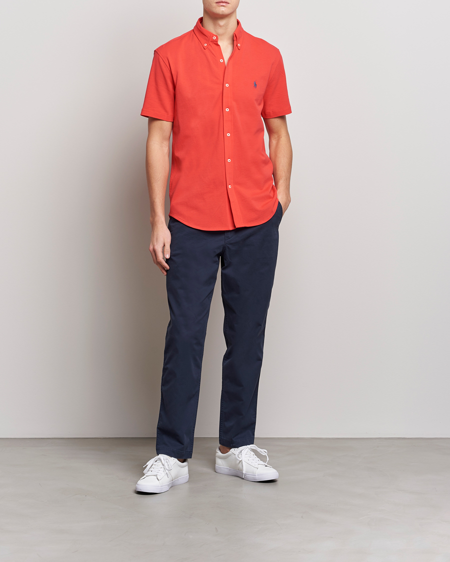 Hombres | Camisas | Polo Ralph Lauren | Featherweight Mesh Short Sleeve Shirt Red Reef