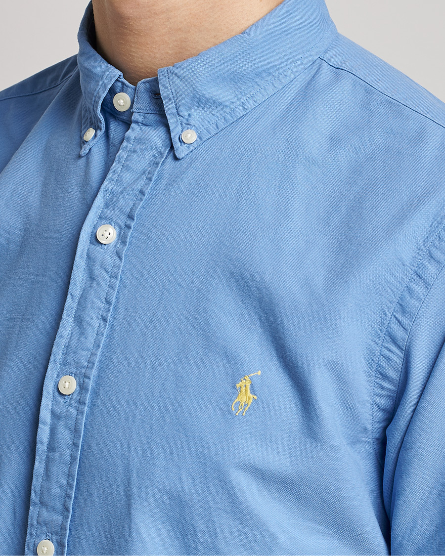 Hombres | Camisas | Polo Ralph Lauren | Slim Fit Garment Dyed Oxford Shirt Blue