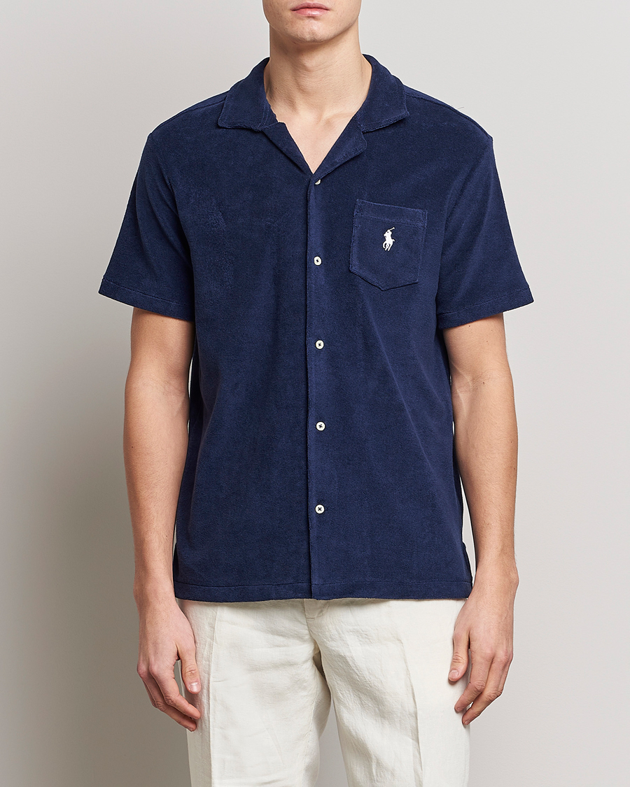 Hombres |  | Polo Ralph Lauren | Cotton Terry Short Sleeve Shirt Newport Navy