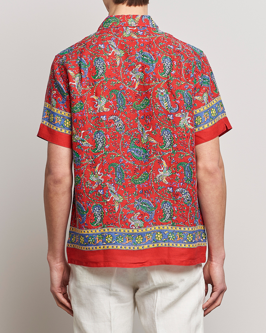 Hombres | Camisas | Polo Ralph Lauren | Linen Printed Camp Collar Shirt Red Multi