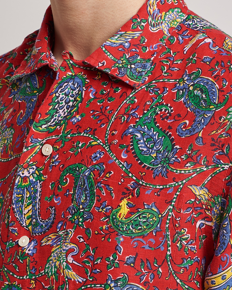 Hombres | Camisas | Polo Ralph Lauren | Linen Printed Camp Collar Shirt Red Multi