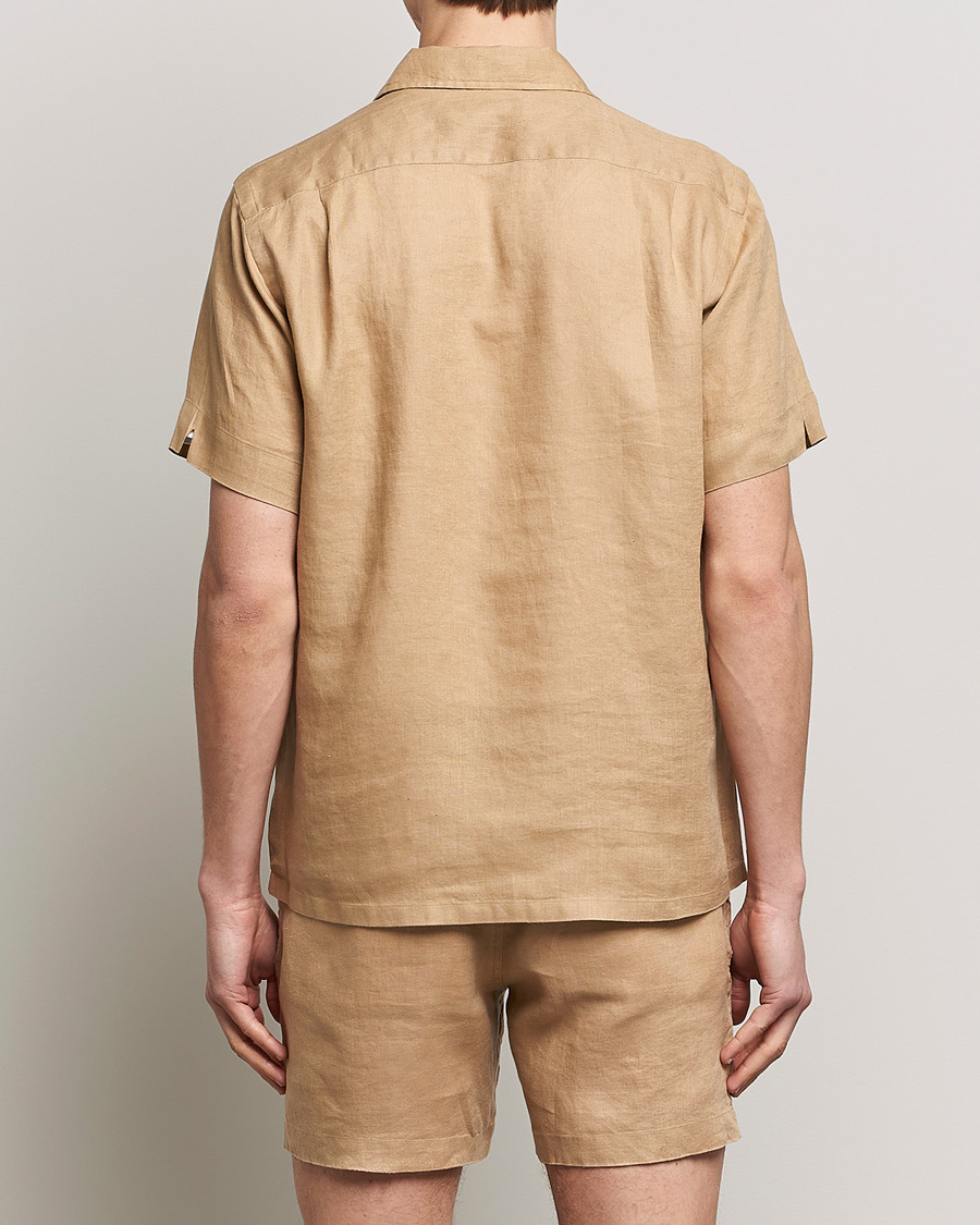Hombres | Camisas | Polo Ralph Lauren | Linen Camp Collar Short Sleeve Shirt Vintage Khaki