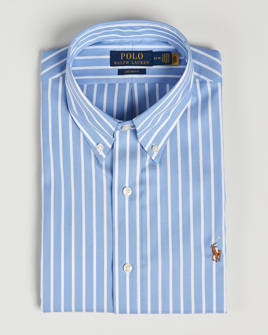 Hombres | Camisas | Polo Ralph Lauren | Custom Fit Striped Dress Shirt Blue/White