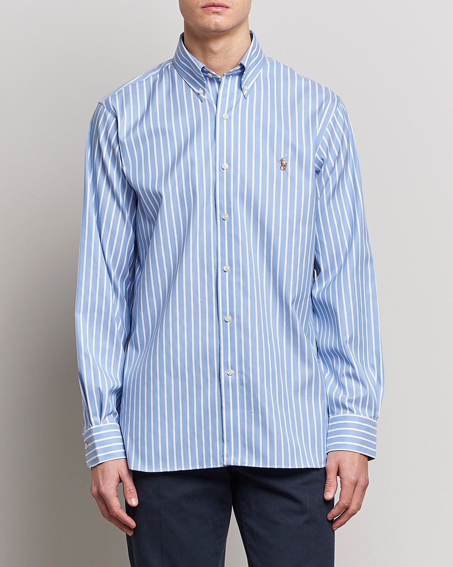 Hombres | Camisas | Polo Ralph Lauren | Custom Fit Striped Dress Shirt Blue/White