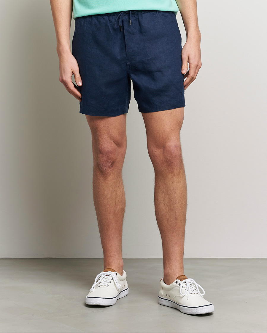 Hombres | Pantalones cortos de lino | Polo Ralph Lauren | Prepster Linen Drawstring Shorts Newport Navy