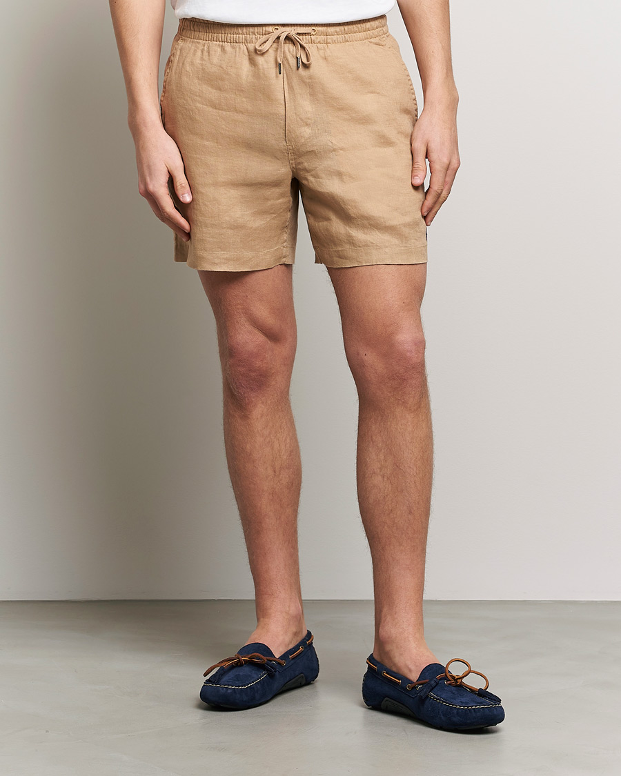 Hombres | Pantalones cortos de lino | Polo Ralph Lauren | Prepster Linen Drawstring Shorts Vintage Khaki
