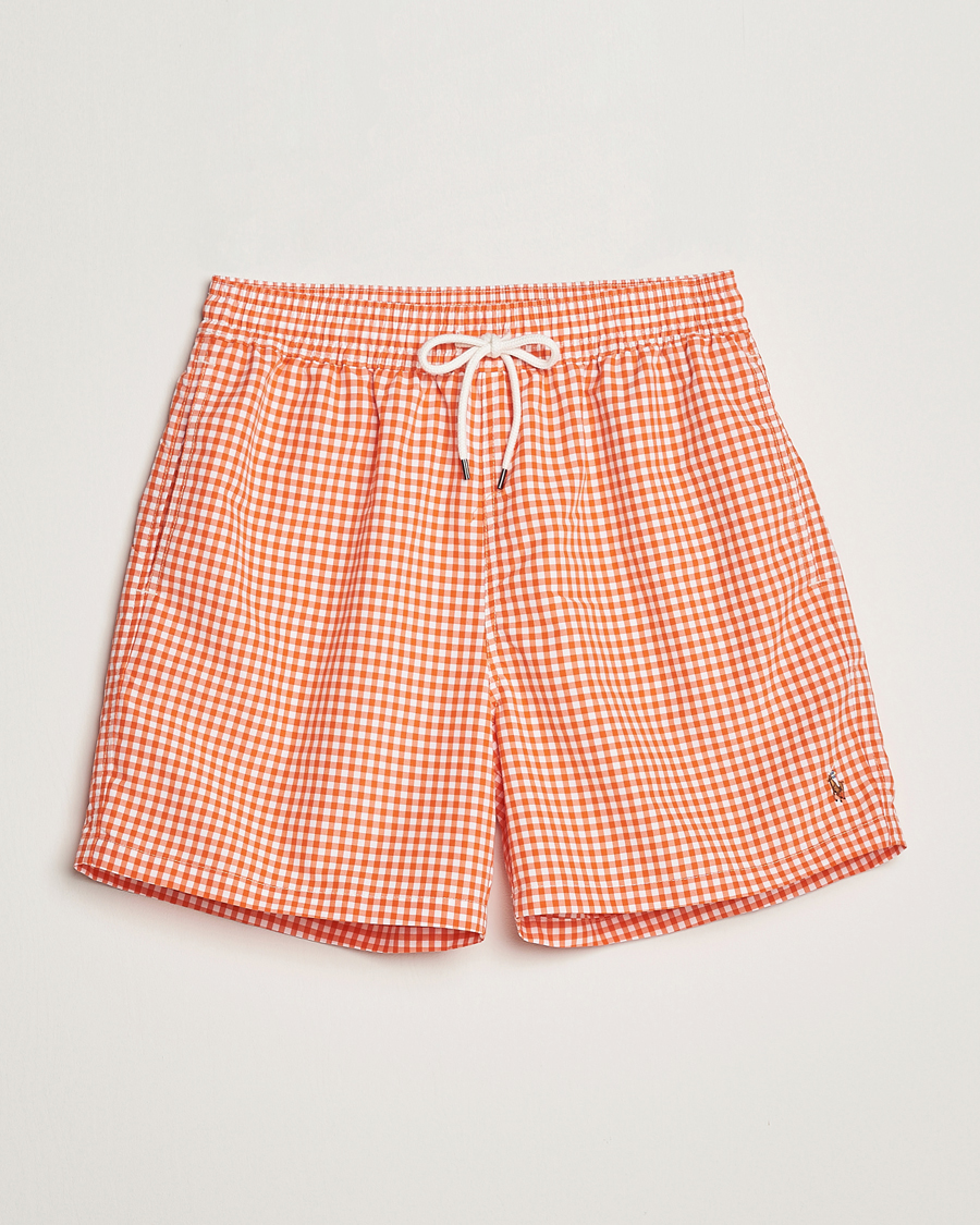 Hombres | Bañadores | Polo Ralph Lauren | Traveler Gingham Swimshorts Sailing Orange