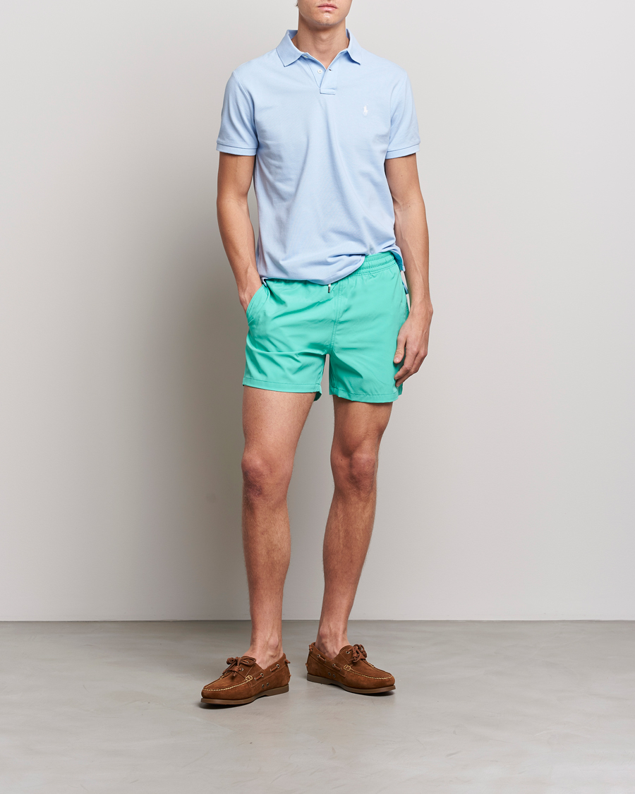 Hombres | Bañadores | Polo Ralph Lauren | Recycled Slim Traveler Swimshorts Sunset Green