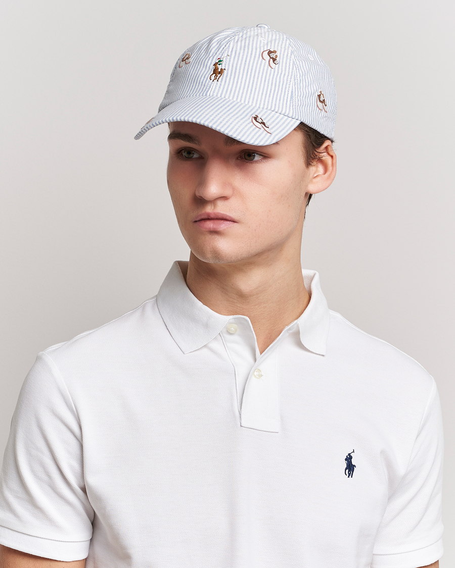 Hombres | Polo Ralph Lauren Oxford Striped Cap Blue/White | Polo Ralph Lauren | Oxford Striped Cap Blue/White