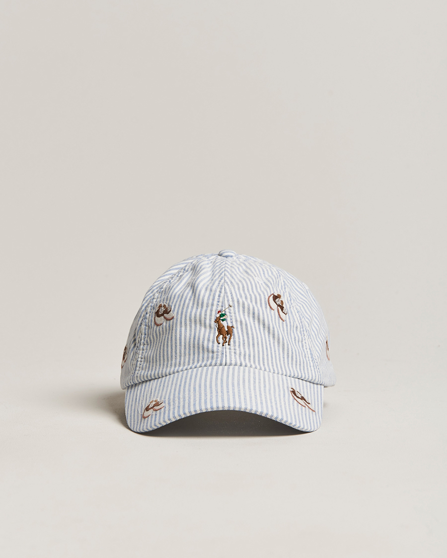 Hombres | Polo Ralph Lauren Oxford Striped Cap Blue/White | Polo Ralph Lauren | Oxford Striped Cap Blue/White