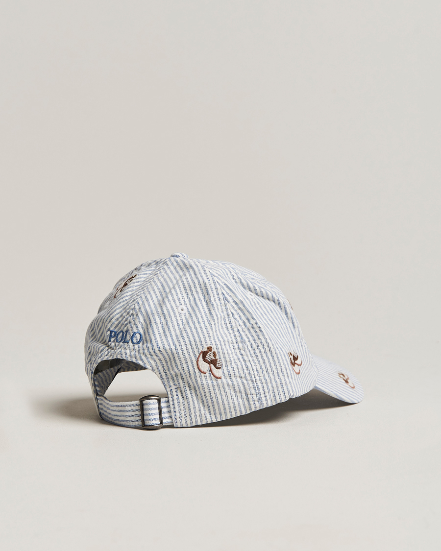 Hombres | Polo Ralph Lauren Oxford Striped Cap Blue/White | Polo Ralph Lauren | Oxford Striped Cap Blue/White