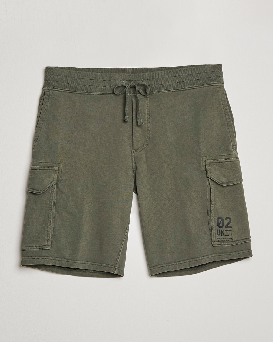 Hombres | Pantalones cortos | RLX Ralph Lauren | Terry Back Fleece Cargo Shorts Fossil Green