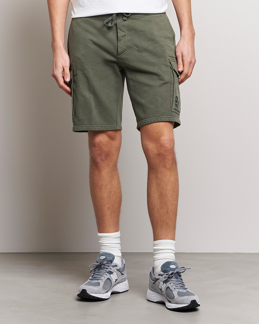 Hombres | Pantalones cortos | RLX Ralph Lauren | Terry Back Fleece Cargo Shorts Fossil Green