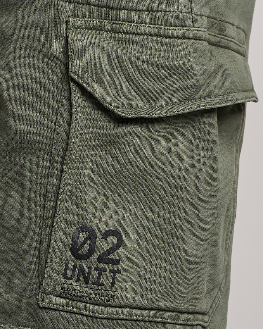 Hombres | Pantalones cortos | RLX Ralph Lauren | Terry Back Fleece Cargo Shorts Fossil Green