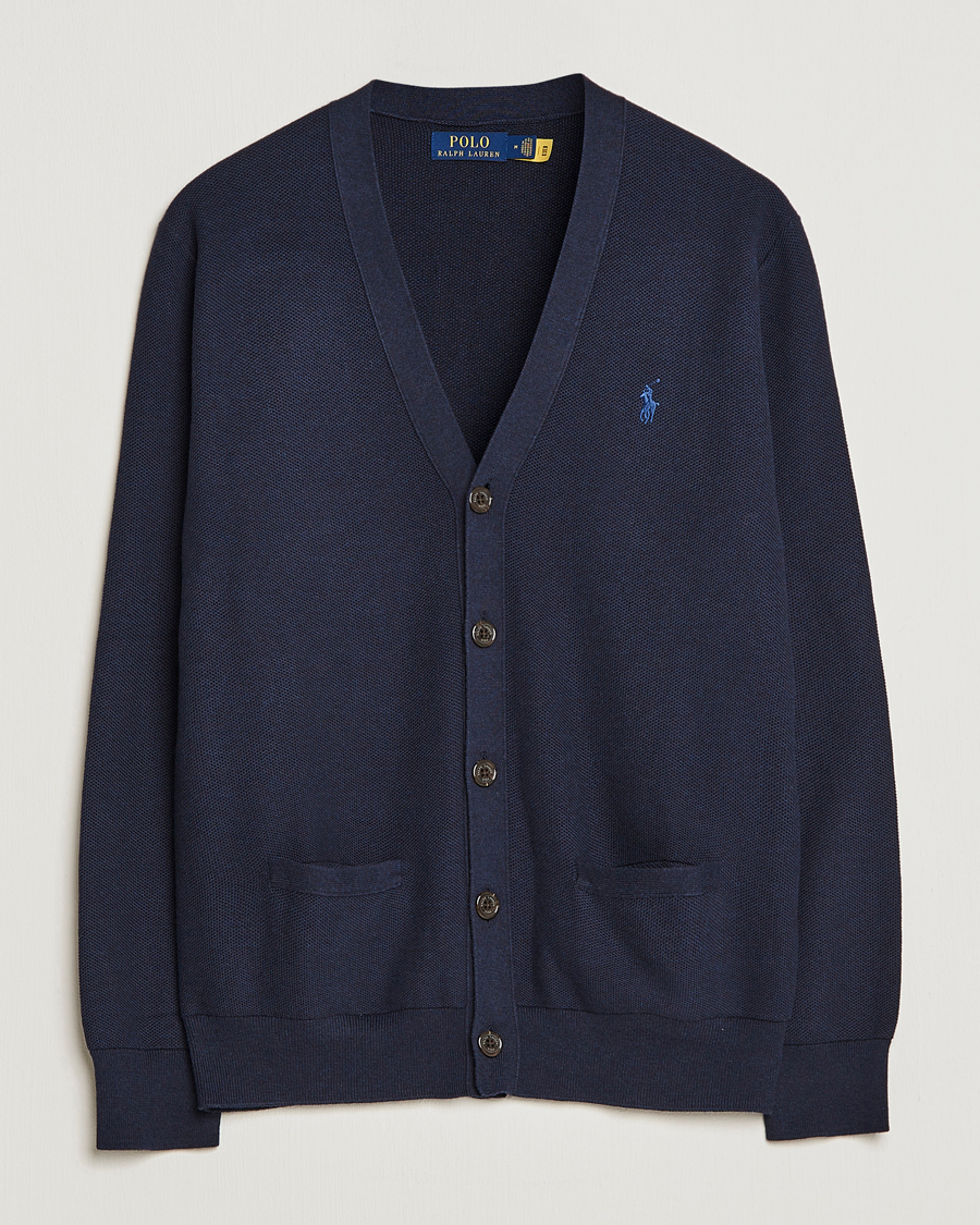 Hombres | Jerséis y prendas de punto | Polo Ralph Lauren | Cotton Cardigan Navy Heather