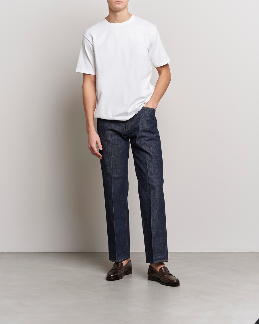 Hombres | Camisetas | Auralee | Luster Plaiting T-Shirt White