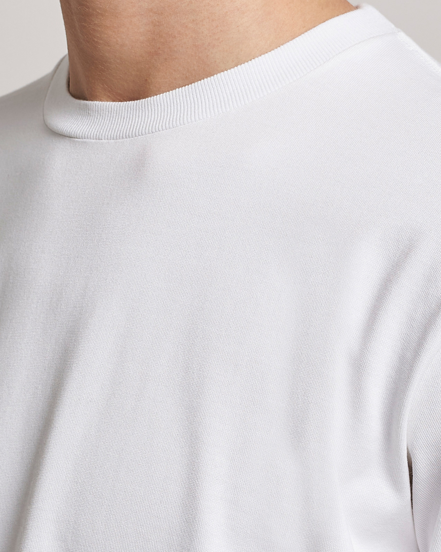 Hombres | Camisetas | Auralee | Luster Plaiting T-Shirt White