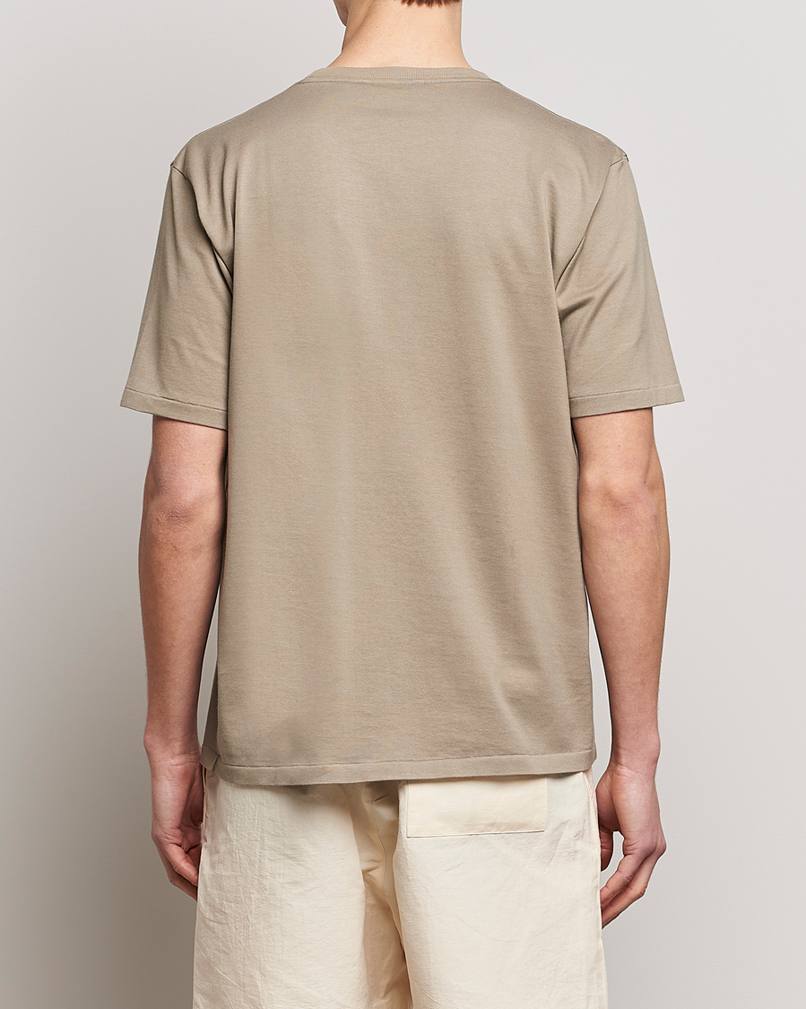 Hombres | Camisetas | Auralee | Luster Plaiting T-Shirt Khaki Grey