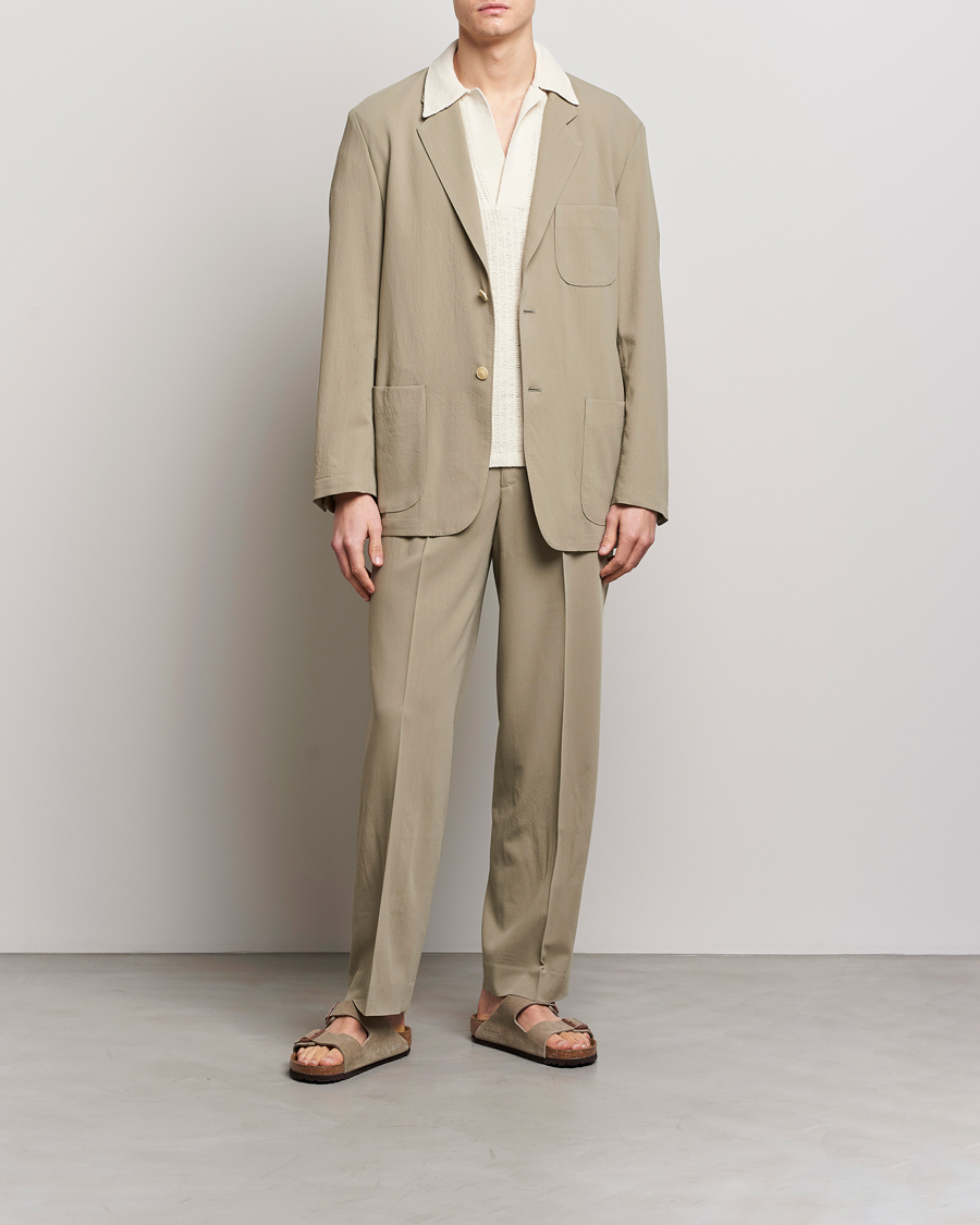 Hombres | Pantalones | Auralee | Viyella Wool Slacks Light Khaki