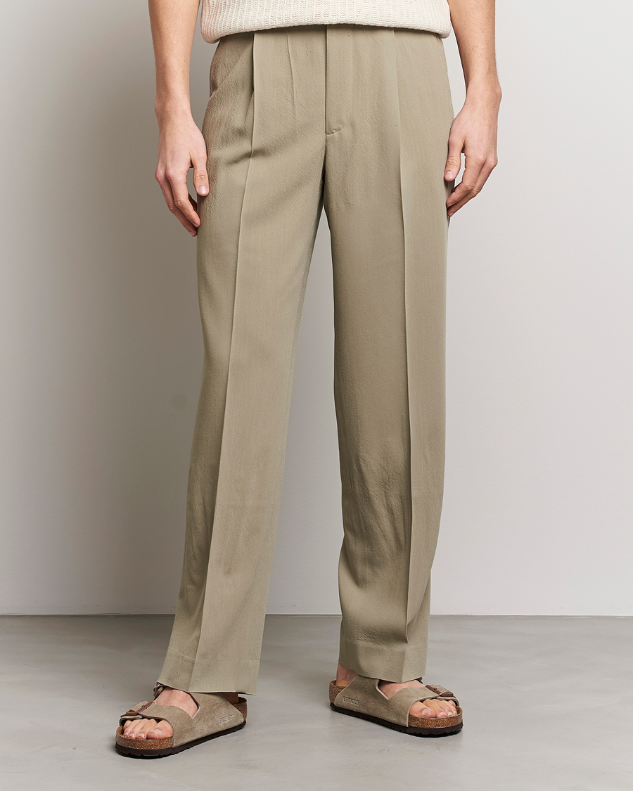 Hombres | Pantalones | Auralee | Viyella Wool Slacks Light Khaki