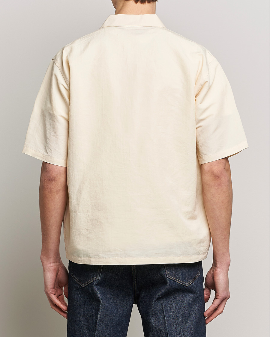 Hombres | Camisas | Auralee | Finx Linen Half Sleeved Shirt Ecru