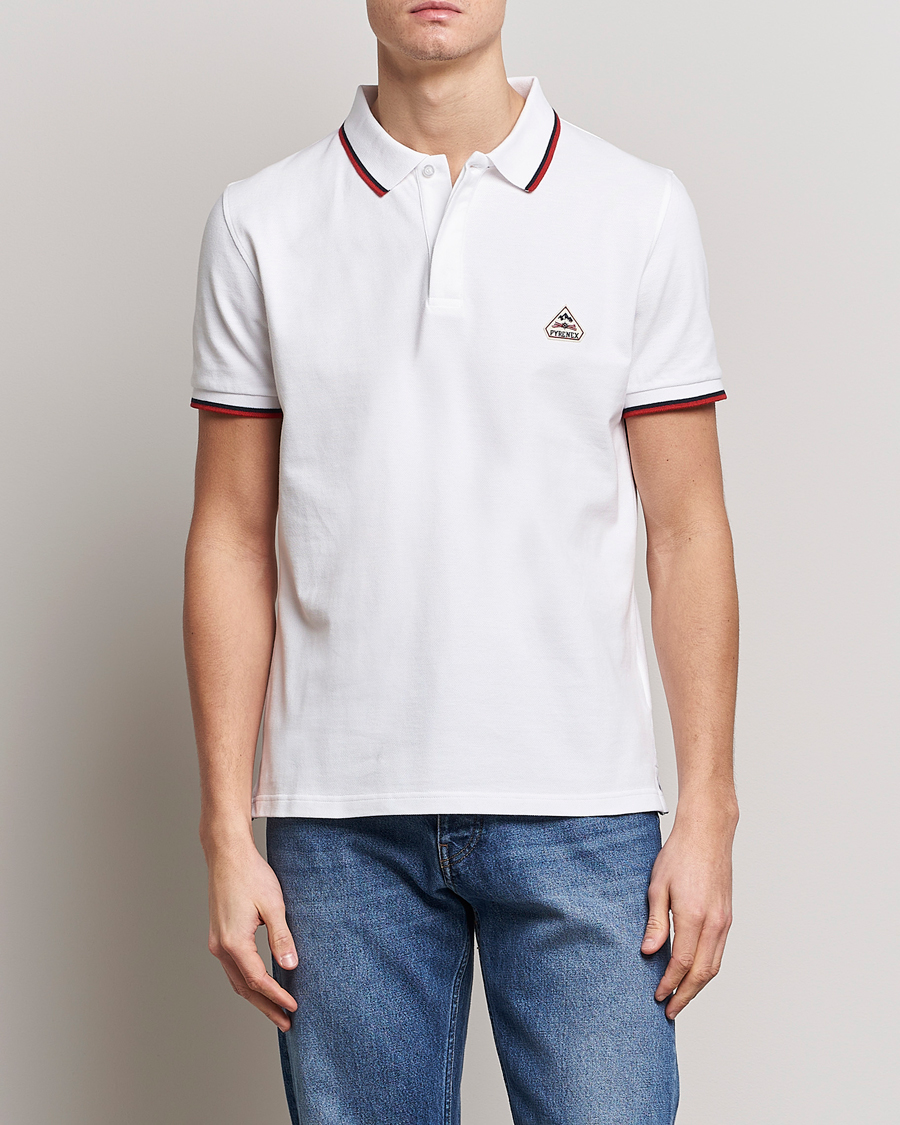 Hombres | Polos | Pyrenex | Leyre Cotton Logo Polo White