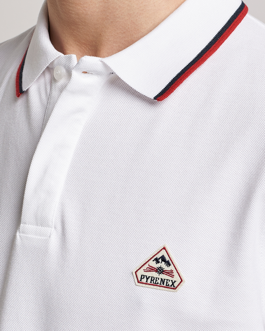 Hombres | Polos | Pyrenex | Leyre Cotton Logo Polo White