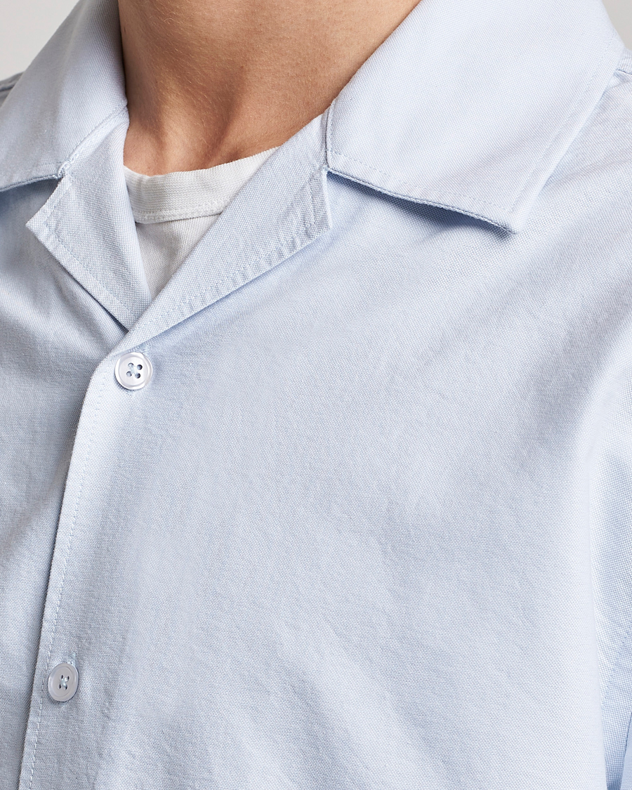 Hombres | Camisas | Filippa K | Oxford Overshirt Ice Blue