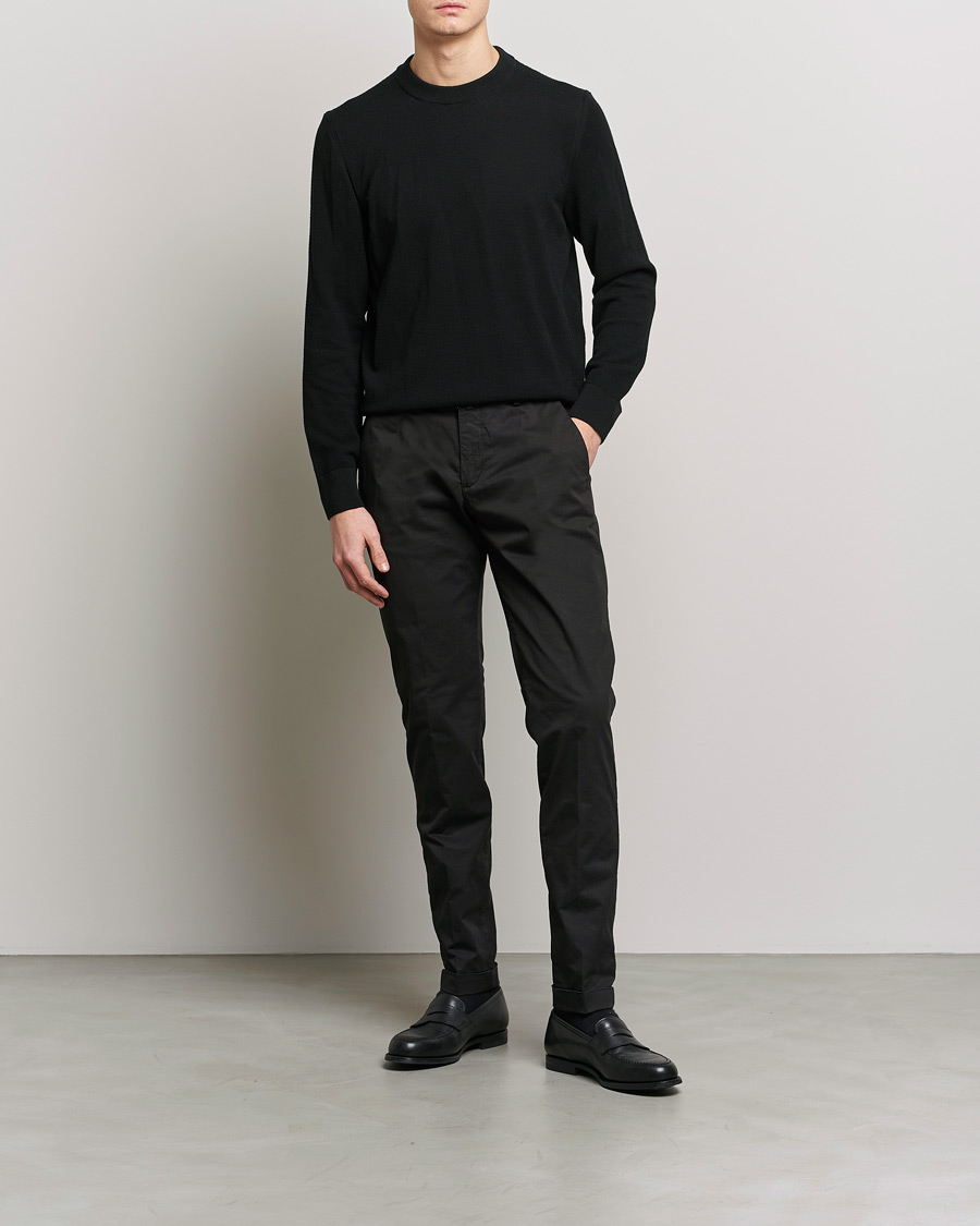 Hombres | Pantalones | Briglia 1949 | Slim Fit Cotton Chinos Black