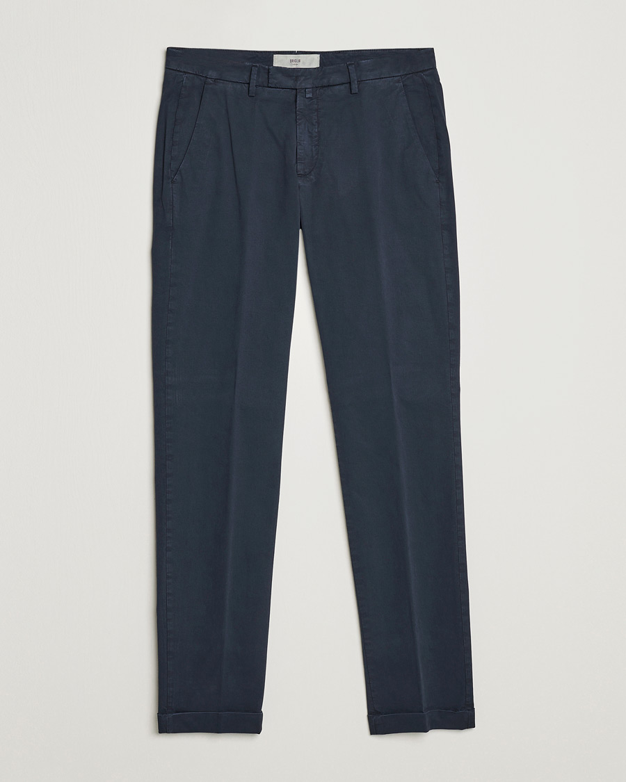 Hombres | Pantalones | Briglia 1949 | Slim Fit Cotton Chinos Navy