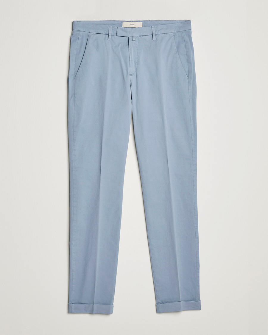 Hombres | Pantalones | Briglia 1949 | Slim Fit Cotton Chinos Light Blue