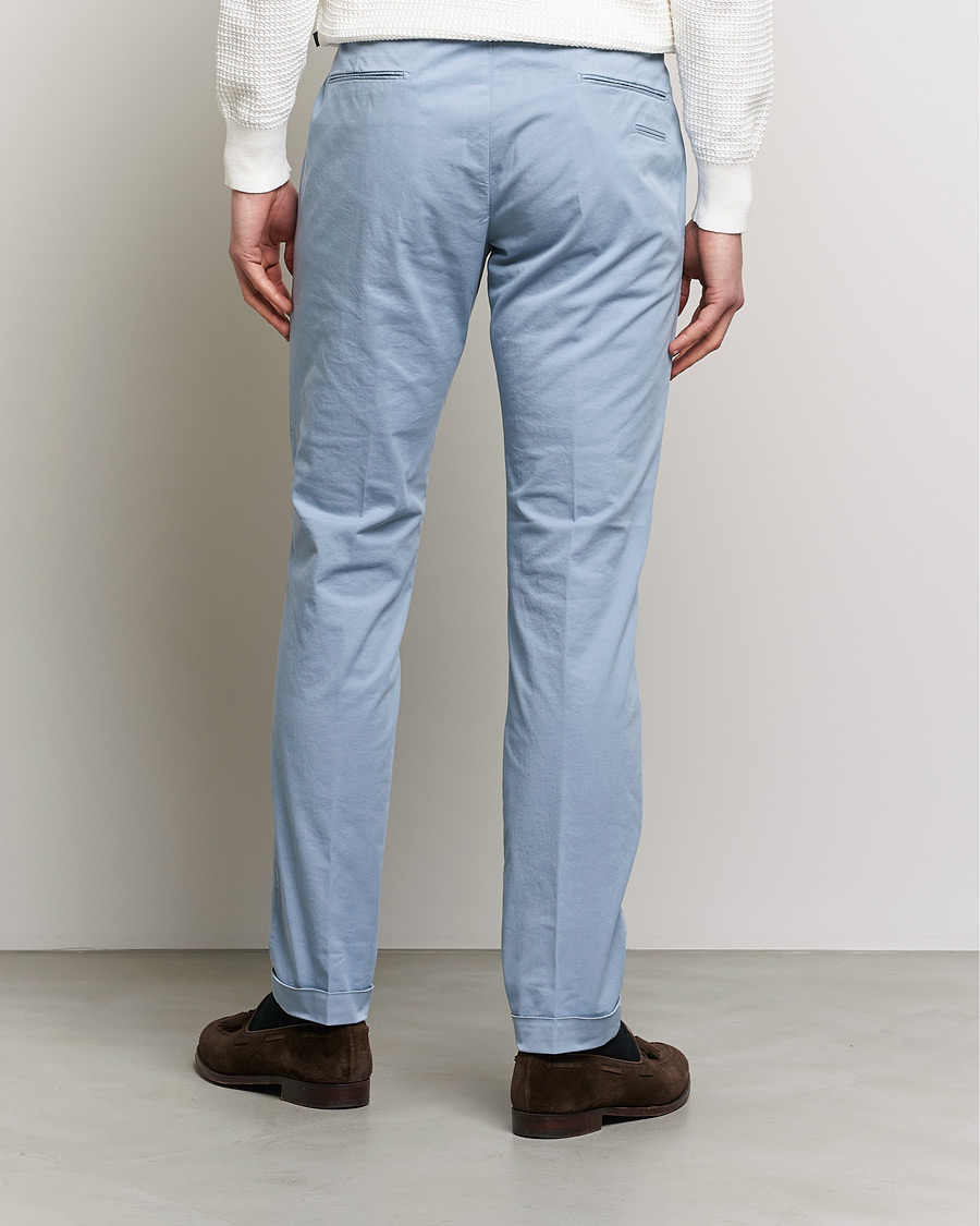 Hombres | Pantalones | Briglia 1949 | Slim Fit Cotton Chinos Light Blue