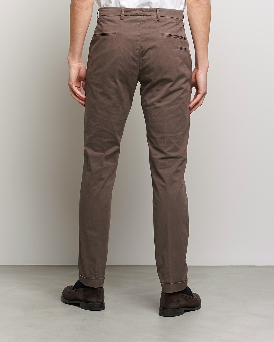 Hombres | Pantalones | Briglia 1949 | Slim Fit Cotton Chinos Brown