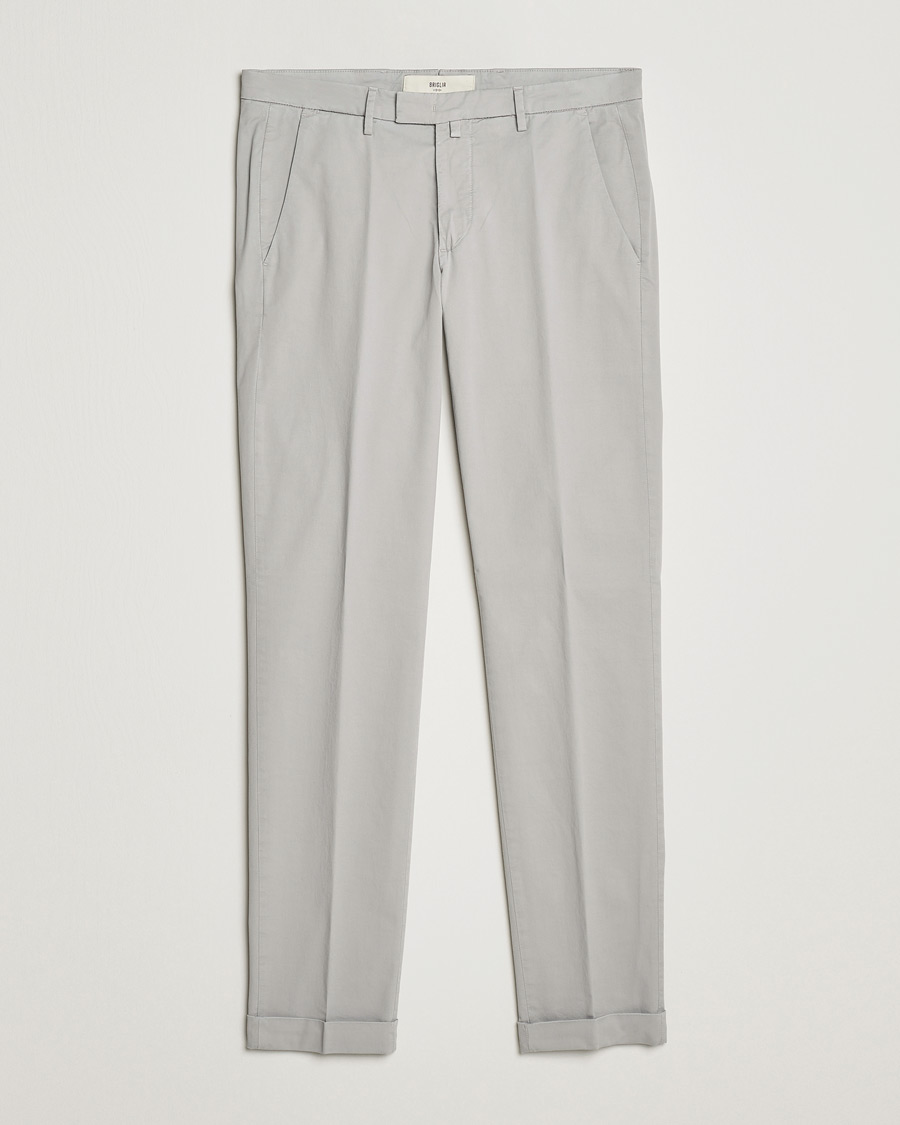 Hombres | Pantalones | Briglia 1949 | Slim Fit Cotton Chinos Grey
