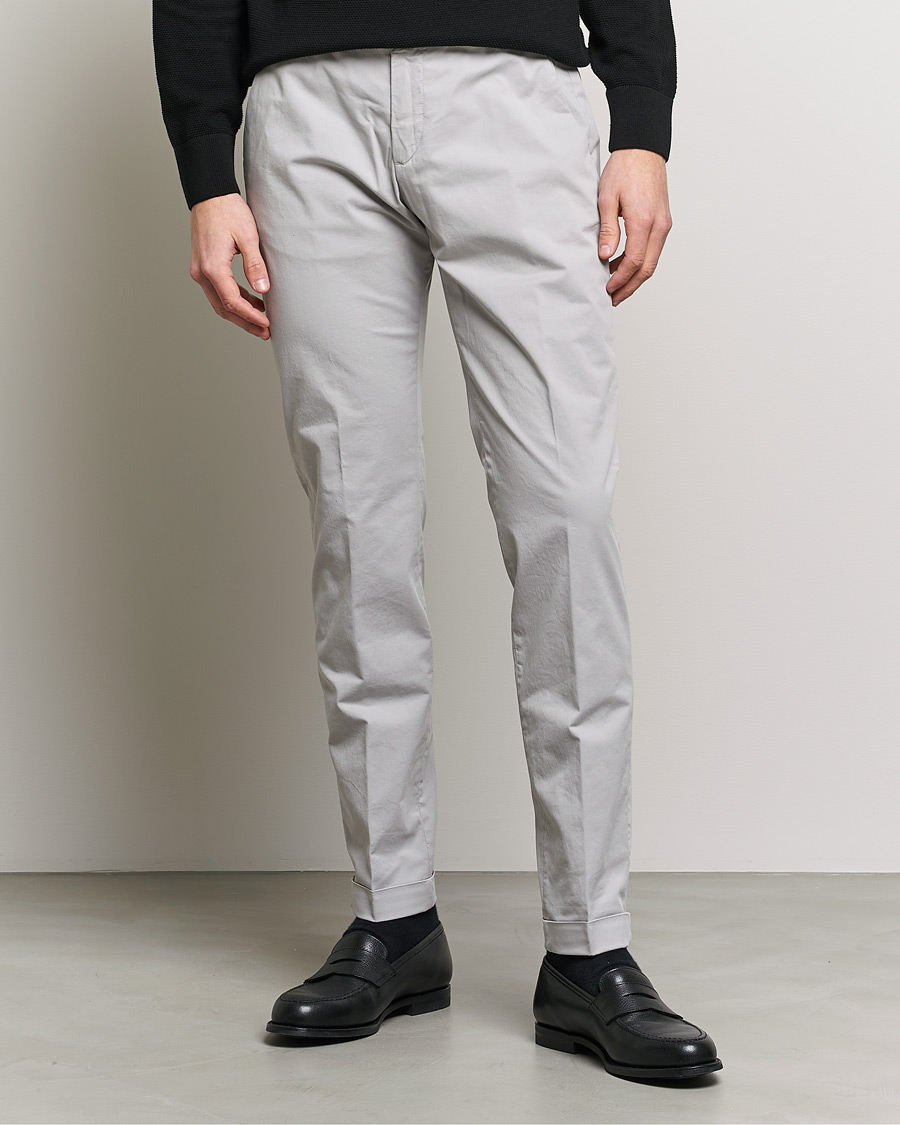 Hombres | Pantalones | Briglia 1949 | Slim Fit Cotton Chinos Grey