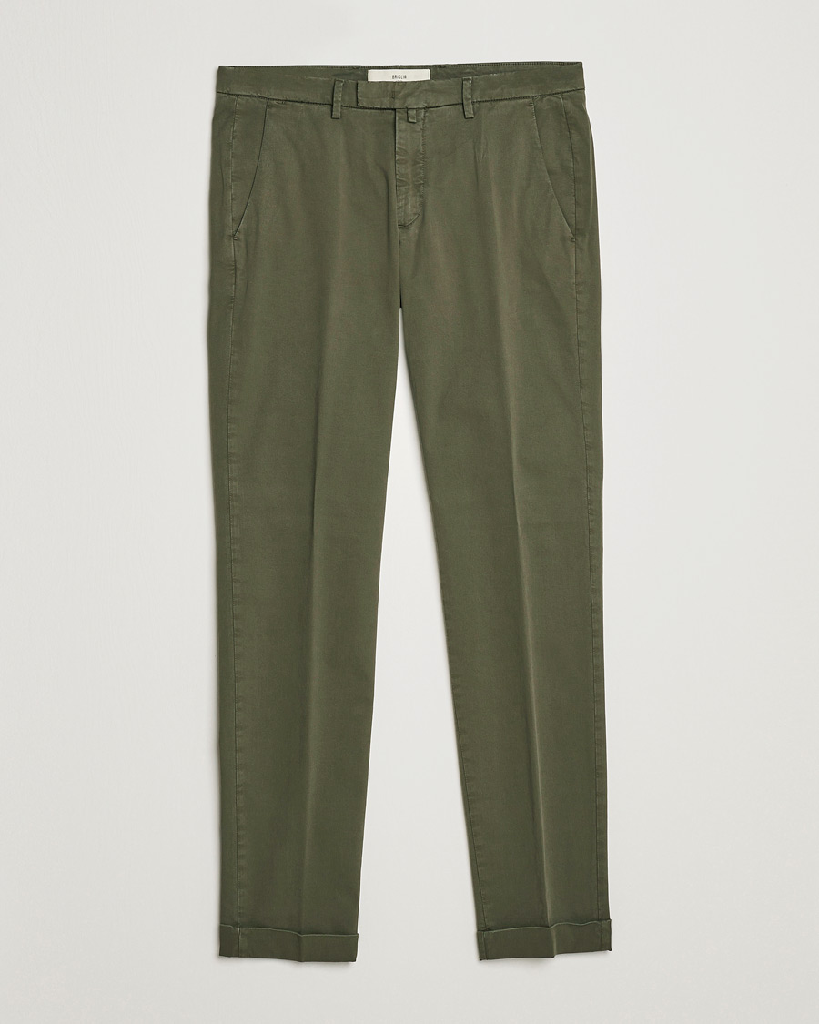 Hombres | Pantalones | Briglia 1949 | Slim Fit Cotton Chinos Olive