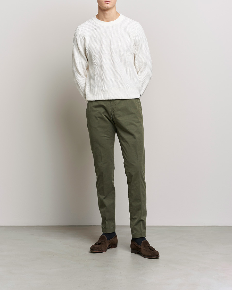 Hombres | Pantalones | Briglia 1949 | Slim Fit Cotton Chinos Olive