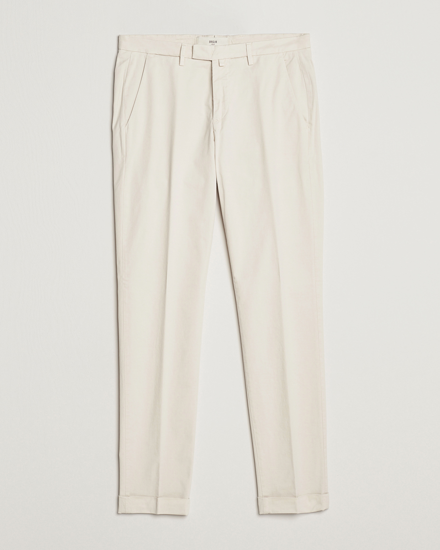 Hombres | Pantalones | Briglia 1949 | Slim Fit Cotton Chinos Cream