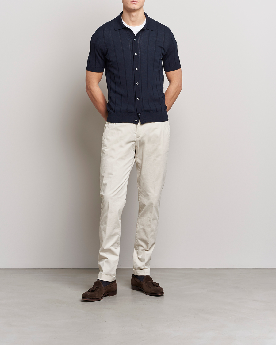 Hombres | Pantalones | Briglia 1949 | Slim Fit Cotton Chinos Cream