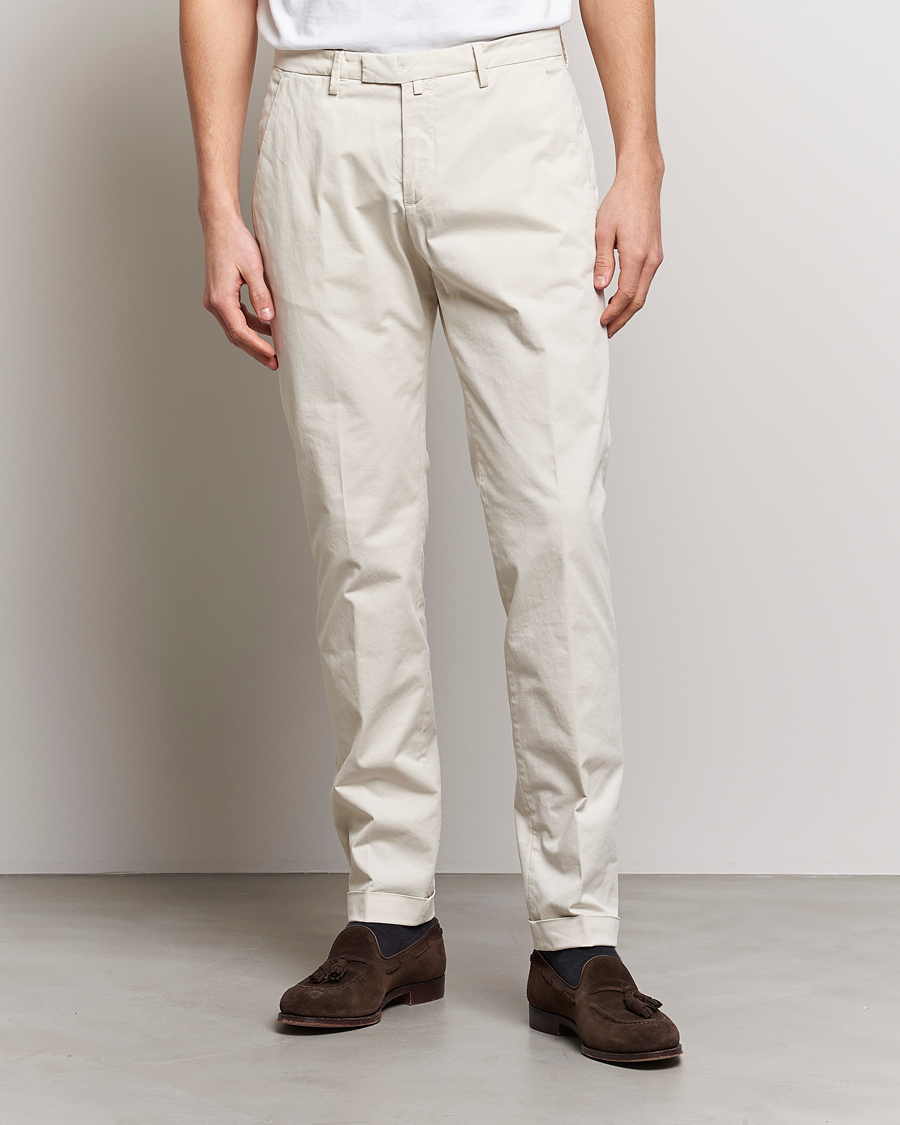 Hombres | Pantalones | Briglia 1949 | Slim Fit Cotton Chinos Cream