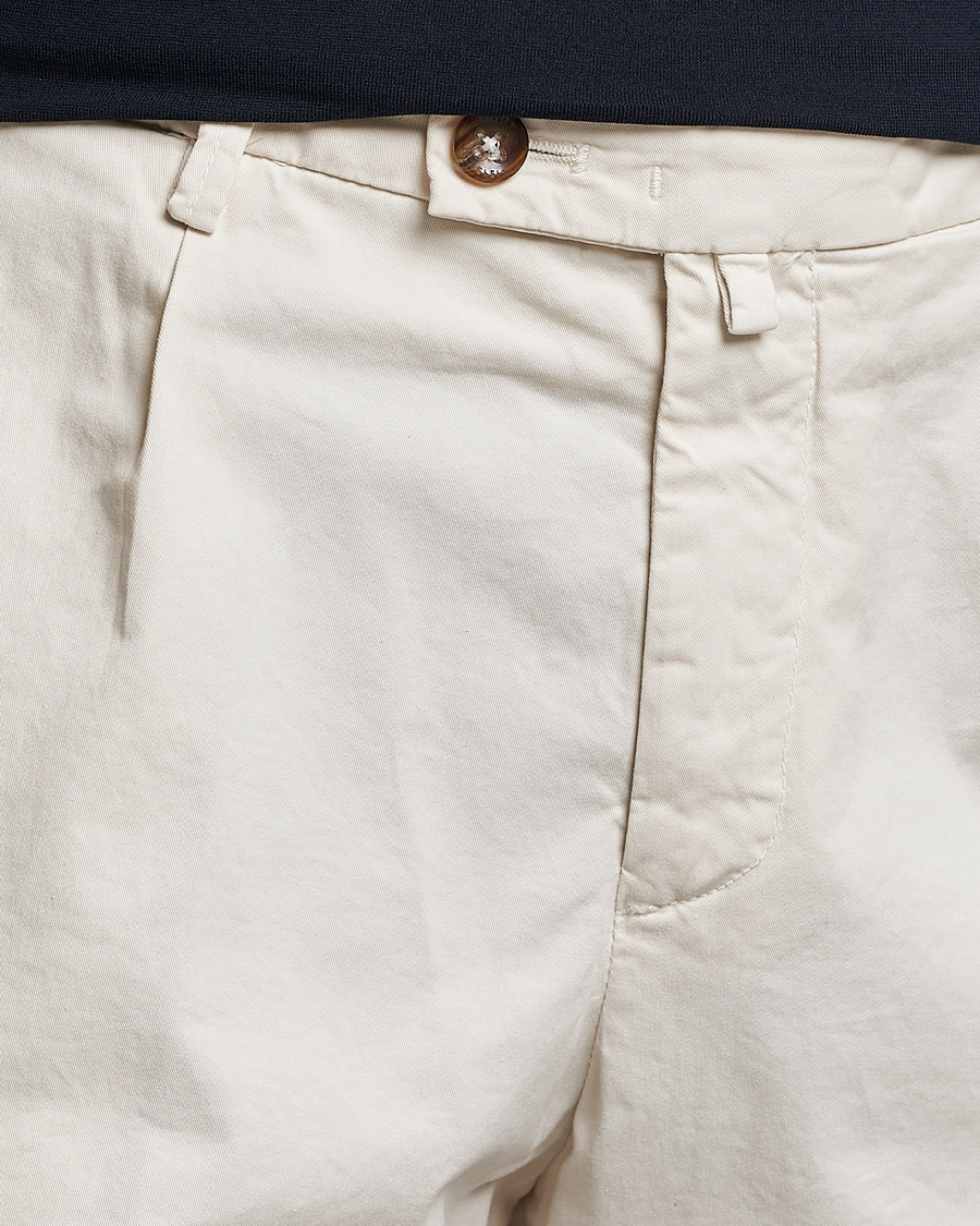 Hombres | Pantalones cortos | Briglia 1949 | Pleated Cotton Shorts Cream