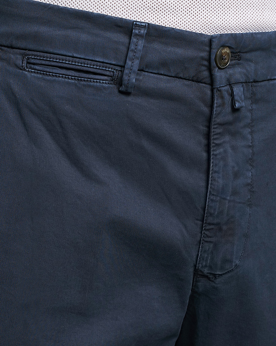 Hombres | Pantalones | Briglia 1949 | Tapered Fit Cotton Twill Stretch Chinos Navy