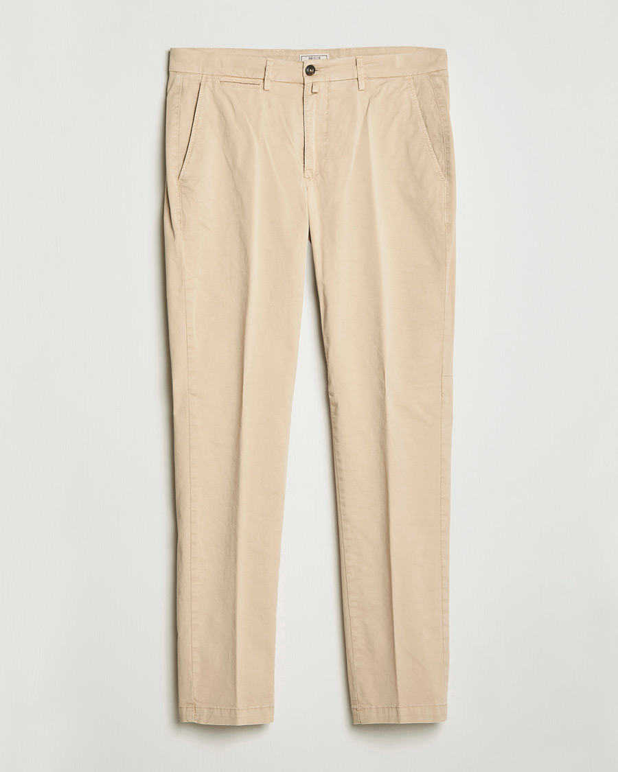 Hombres | Pantalones | Briglia 1949 | Tapered Fit Cotton Twill Stretch Chinos Beige