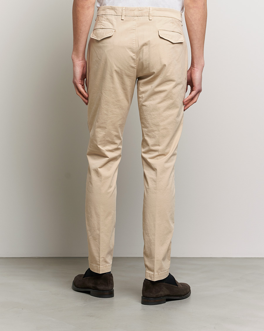 Hombres | Pantalones | Briglia 1949 | Tapered Fit Cotton Twill Stretch Chinos Beige