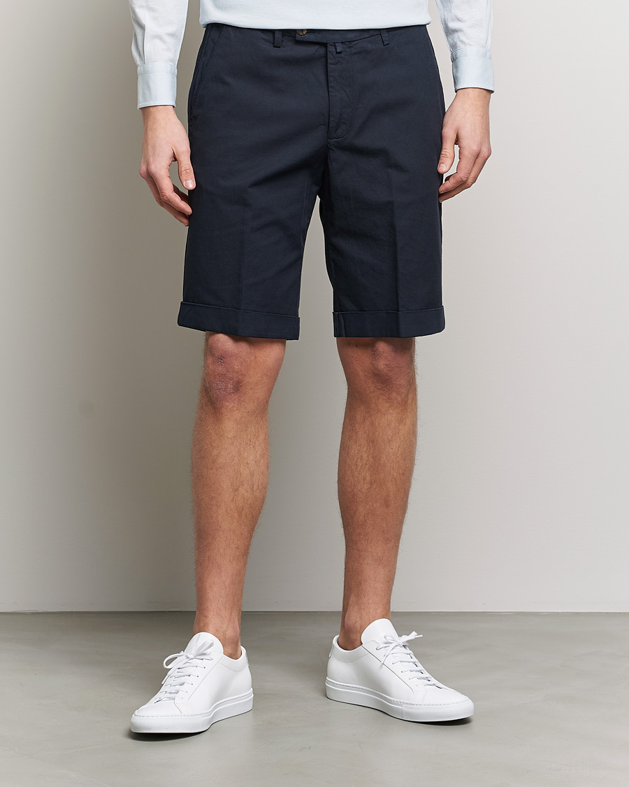 Hombres | Pantalones cortos | Briglia 1949 | Linen/Cotton Shorts Navy