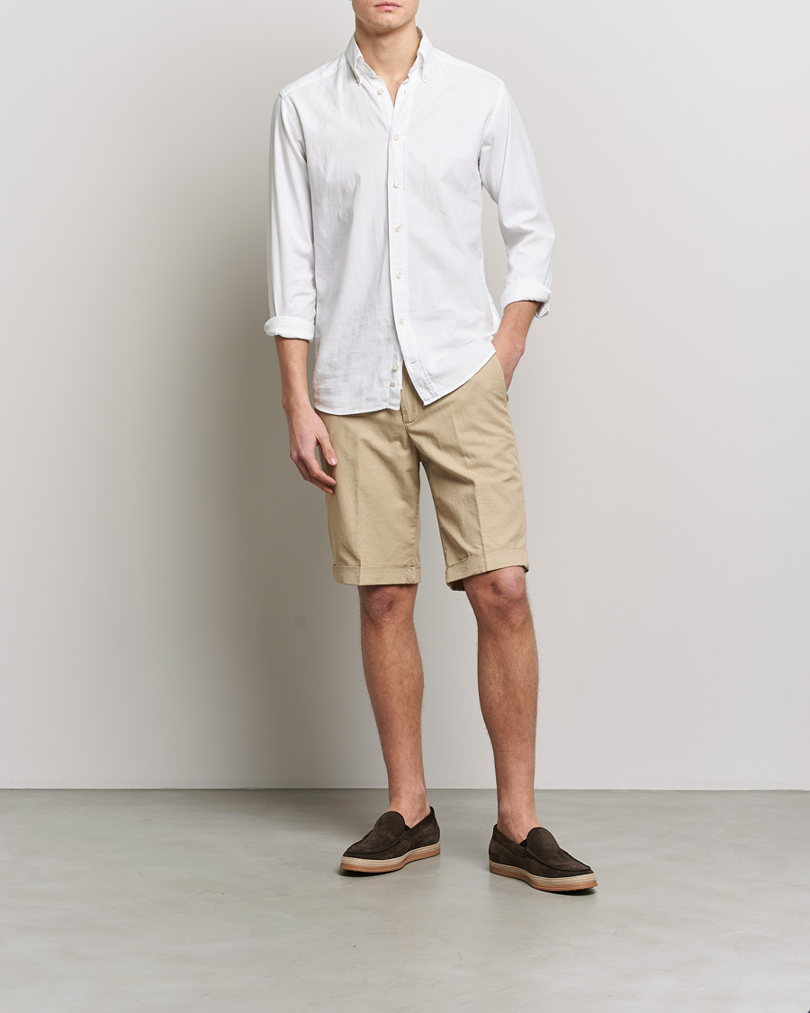 Hombres | Pantalones cortos | Briglia 1949 | Linen/Cotton Shorts Beige