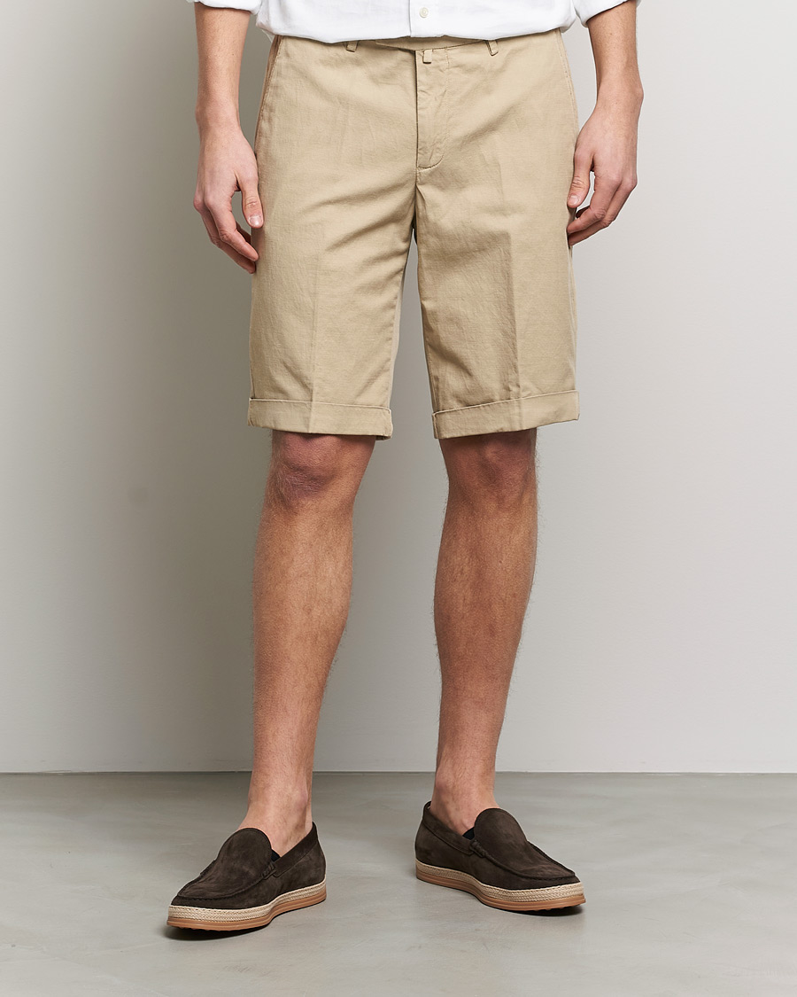 Hombres | Pantalones cortos | Briglia 1949 | Linen/Cotton Shorts Beige