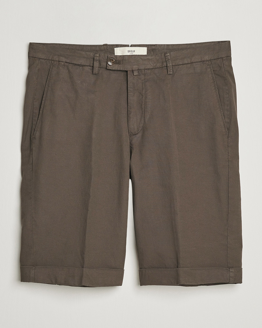 Hombres | Pantalones cortos | Briglia 1949 | Linen/Cotton Shorts Brown