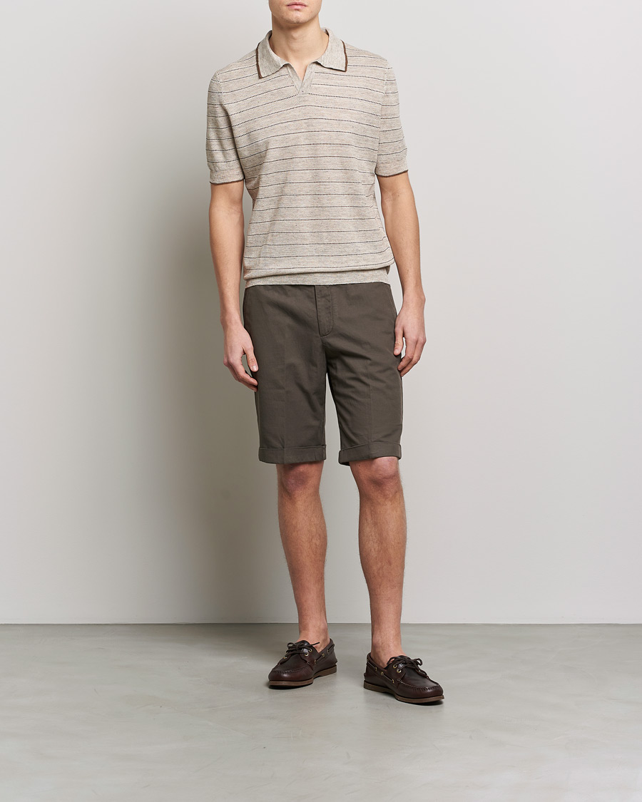 Hombres | Pantalones cortos | Briglia 1949 | Linen/Cotton Shorts Brown